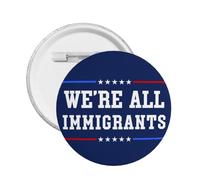 Spilla "Siamo tutti immigrati" - Spilla "Io sto con gli immigrati" - Distintivo decorativo - 1 pezzo