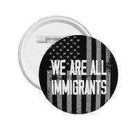 Spilla "Siamo tutti immigrati" - Spilla "Io sto con gli immigrati" - Distintivo decorativo - 1 pezzo