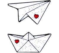 Spilla smaltata a forma di aereo di carta, spilla personalizzata con amore, spilla da bavero, borsa per aerei, traghetto, mini regalo per bambini, amici, professionale