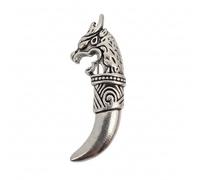 Spilla smaltata a forma di artiglio di drago vichingo, mitologia nordica, bestia norrena, design a forma di artiglio di artiglio di drago antico, da collezione, 1,8 x 4,3 cm