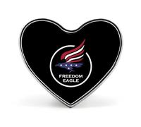 Spilla smaltata a forma di cuore con aquila libertà, spilla da bavero per zaini, gioielli, giacche, cappelli, decorazioni artistiche