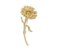 Spilla smaltata a forma di garofano, petali realistici con stelo dorato, multicolore, gratitudine quotidiana, per vestito, cappotto, donna, regalo per la festa della mamma, 1 pezzo