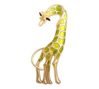 Spilla smaltata a forma di giraffa, da donna, stile vintage, accessorio per cappotto, blazer, sciarpa, regalo per le vacanze