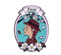 Spilla smaltata a forma di libro classico di Anne Gables Montgomery, 3,2 cm, 1.25 Inches, Smalto, Smaltato