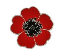 Spilla smaltata a forma di papavero rosso, 2,6 cm x 2,4 cm, con papavero commemorativo per giacca, cappello o borsa, simbolo commemorativo del giorno dell'armistizio
