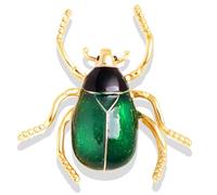Spilla smaltata a forma di scarabeo per donne e uomini, color oro, alla moda, creativa, a forma di ape, spille da bavero, accessori per abiti delicati, gioielli per feste di compleanno, Medium