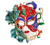 Spilla smaltata a forma di spilla etnica ispirata ai gioielli Kirsite Materiali Design contemporaneo Guochao cinese alla moda spilla a olio, Misura unica, come descritto