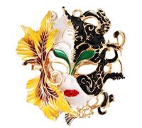 Spilla smaltata a forma di spilla etnica ispirata ai materiali Kirsite Design contemporaneo Guochao cinese alla moda spilla, Misura unica, come descritto