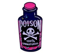 Spilla smaltata a forma di teschio velenoso, spilla per Halloween, per donne, uomini, ragazze, bambini, Metallo