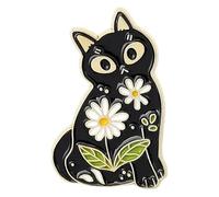 Spilla smaltata a forma di volpe, gatto, orso, riccio per borsa, risvolto - distintivo animale dei cartoni animati, Klein, Metallo non prezioso