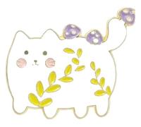 Spilla smaltata a forma di volpe, gatto, orso, riccio per borsa, risvolto - distintivo animale dei cartoni animati, Klein, Metallo non prezioso