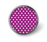 Spilla smaltata a pois viola brillante per zaino, graziose spille per giacca, cappotto, cappello, borse, distintivi, divertenti e unici, accessori per gioielli alla moda per donne e uomini