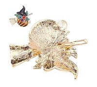 Spilla smaltata a zucca, spilla per Halloween, zucca di Halloween, spilla per il giorno del Ringraziamento, spilla a zucca, in lega di strass, cappello da mago nero