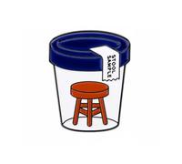 Spilla smaltata con campione di sgabello, 3 x 2,5 cm, divertente esemplare medico vaso e sgabello, regalo per infermieri, medici, gastroenterologia, laboratorio sanitario