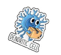 Spilla smaltata con cellule immunitarie scientifiche creative per amanti della biologia e della Distintivo scienza creativa