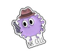 Spilla smaltata con cellule immunitarie scientifiche creative per amanti della biologia e della Distintivo scienza creativa