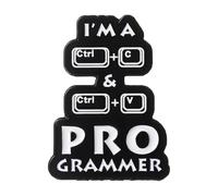 Spilla smaltata con codice individuale, gioco di parole e motivo "ho bisogno di una pausa", normale, Metallo non prezioso