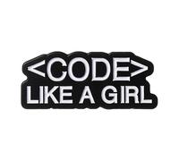 Spilla smaltata con codice individuale, gioco di parole e motivo "ho bisogno di una pausa", normale, Metallo non prezioso