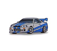 Spilla smaltata con Paul Walker Skyline R34 GTR V-Spec, Fast and Furious GT-R JDM, per cappelli, borse, zaini e camicie, Spilla smaltata, perno smaltato