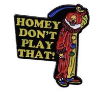 Spilla smaltata con scritta in inglese "Homey Don't Play That Homey D Clown In Living Color anni '90", 1.2 Inches, Smalto, Smaltato