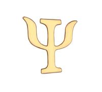 Spilla smaltata con simbolo di psicologia, 3 cm x 3 cm, spilla da bavero in oro Psi - Spilla professionale per psicologi, studenti, laureati e collezionisti