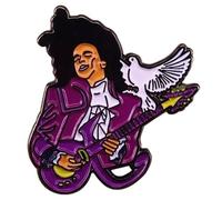 Spilla smaltata da 3,6 cm con chitarra rock pop artista cantante Idol Guitar When Doves Cry, 1.4 Inches, Smalto, Smaltato