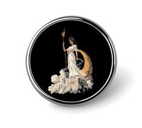 Spilla smaltata della dea Ecate, ideale per la mitologia, da appendere al bavero o da appendere a zaini o cappelli, carina e divertente, 2,5 cm.