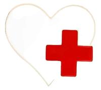 Spilla smaltata ECG personalizzata - battito cardiaco stetoscopio spilla, Klein, Metallo non prezioso