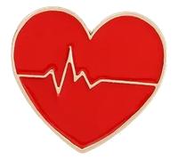 Spilla smaltata ECG personalizzata - battito cardiaco stetoscopio spilla, Klein, Metallo non prezioso