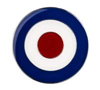 Spilla smaltata in metallo smaltato della Royal Air Force britannica - Spilla da bavero con bersaglio scooter RAF MOD 2,5 cm - Simbolo Northern Soul, Air Force e Mod Culture