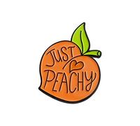 Spilla smaltata Just Peachy con supporto di sicurezza., smalto, Senza pietra