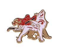 Spilla smaltata lupo di rame: spilla personalizzata punk luna scheletone sonno animale per risvolti, normale, Metallo non prezioso