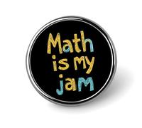 Spilla smaltata "Math Is My Jam" per bavero, zaino, cappello, carina e divertente, 2,5 cm.