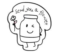 Spilla smaltata: molecola chimica, provetta, cervello, siringa | spilla, Klein, Metallo non prezioso