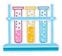 Spilla smaltata: molecola chimica, provetta, cervello, siringa | spilla, Klein, Metallo non prezioso