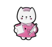 Spilla smaltata multiuso per abbigliamento a tema laboratorio borse cappelli decorazione gioielli accessori scienziato gatto spilla, Misura unica, come descritto