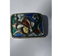 Spilla smaltata Oystein Balle argento sterling norvegese Norvegia vintage 712