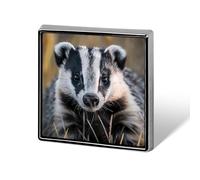 Spilla smaltata quadrata con logo dei tassi statunitensi, ideale come decorazione per cappelli, abbigliamento, borse, accessori e regali.