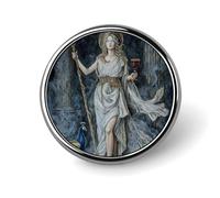Spilla smaltata raffigurante la dea Ecate della mitologia greca, ideale da appendere al bavero, per zaini o cappelli, carina e divertente, 2,5 cm.