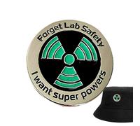 Spilla smaltata scientifica - Spilla per bavero carino Superpoteri da 0,35 oz | Dimentica la sicurezza del laboratorio | Spilla smaltata durevole | Spilla scientifica con stile, luce chiara, colore