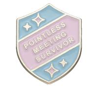 Spilla smaltata "Sopravvissuto incontro senza senso" spilla distintivo, Klein, Metallo non prezioso