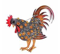 Spilla smaltata spilla vintage a forma di gallo spilla a forma di gallo con strass animale multicolore realistico unisex vestiti zaino qualità e pratica bella spilla smaltata spille distintive, Misura