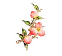 Spilla smaltata stile vintage Fengan per abiti da sposa con fiore adatto per donne alla moda