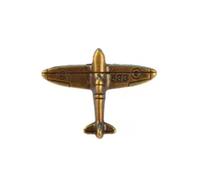 Spilla smaltata vintage a forma di aereo, 2,5 cm x 3 cm, in bronzo, stile Spitfire, spilla da bavero per vestiti, cappelli, zaini, collezionisti e appassionati di storia