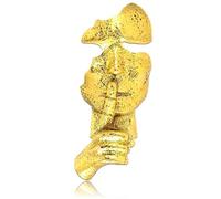Spilla Spilla Oro Silenzio Pensatore Maschera Risvolto Vintage Facepiece Distintivo Spille per le Donne Gioielli Moda Abbigliamento Decorazione Accessori, 1.97"*0.78"inch, Metallo, Nessuna pietra