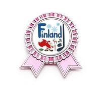Spilla Spilla Simbolo Nazionale Finlandia Punto di riferimento Motivo Spilla Rosa Vincitore Premio Medaglia, Medium, Metallo, Medium, Metallo
