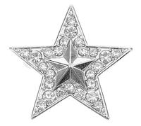 Spilla Stella Vintage in Lega con Cristalli per Giacche e Vestiti | Argento Lucente, Fissaggio Versatile, Design Elegante, Adatta a Zaini, Cappotti e Accessori Moda