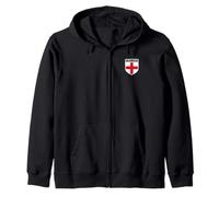 Spilla Tascabile con Bandiera Inglese e Scudo patriota Classico Felpa con Cappuccio