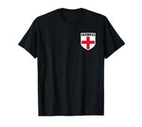 Spilla Tascabile con Bandiera Inglese e Scudo patriota Classico Maglietta