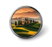 Spilla toscana dell'Italia, perno leggero della spilla di modo, accessorio personale dei perni del risvolto dell'abbigliamento, Circular, Alluminio, Nessuna pietra preziosa